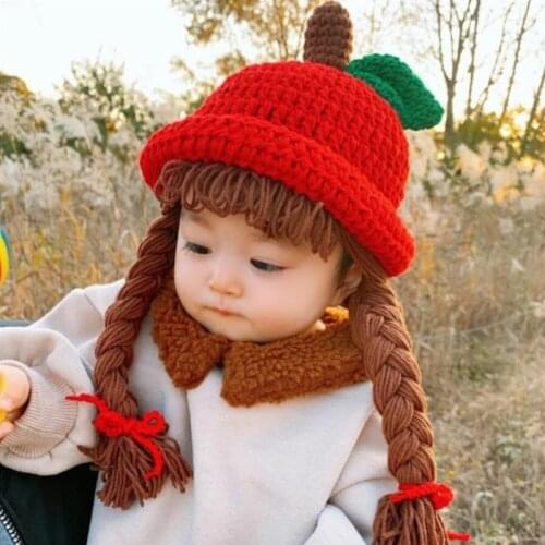 Children Knitted Hat Autumn Winter Baby Kids Girls Boys Soft Warm Braid Baby Ear Protection Wool Hat Ruffle Hot Sale