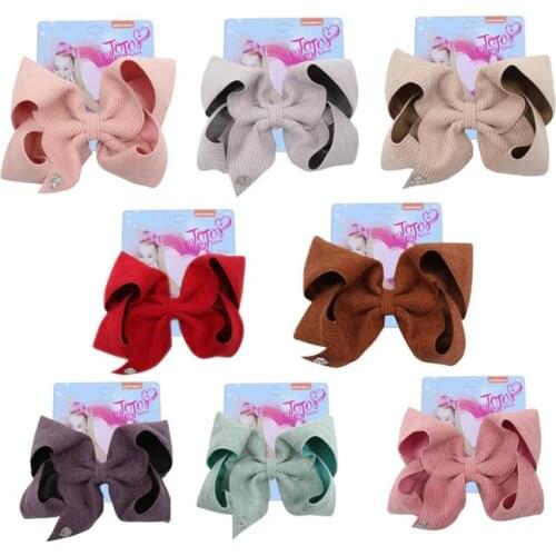 NEW 7'' Large Hair Bows for Girls Hair Clips Handmade Solid Velvet bowknot Hairgrips Party Kids Hair Accessories