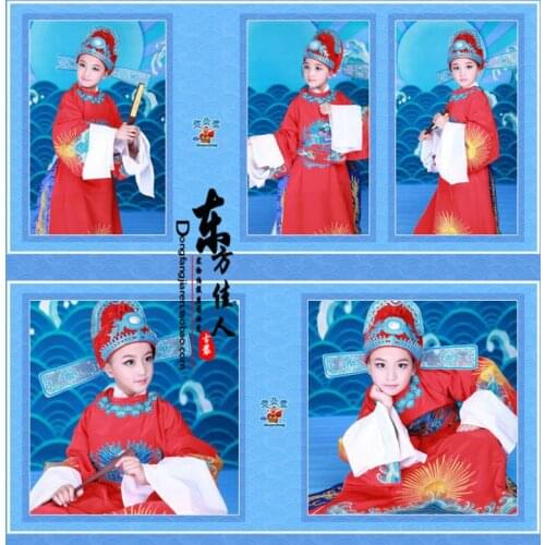 Xiao Gong Tang Little Boys Costume Opera Costume Male Officer Photography Costume Cosplay Costume Hanfu