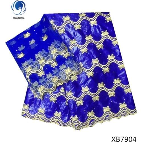 BEAUTIFICAL african bazin riche fabric stones jacquard basin brode getzner 5+2 yards tulle lace scarf fabric for dress 2018 XB79