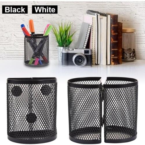 Magnetic Pen Holder For Whiteboard Refrigerator Durable Lightweight Mesh Storage Magnetic Basket Locker Organizer Accessories