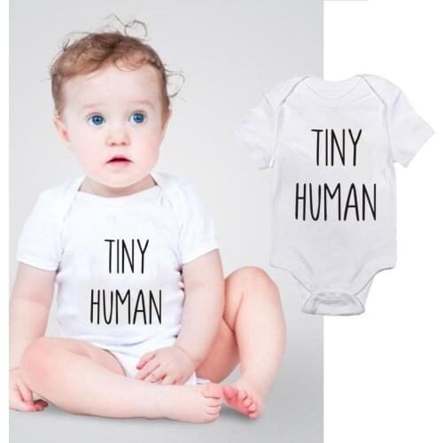 Cute New Cute Baby Clothes Summer Newborn Kids Baby Boy Girl Ting Human Bodysuit Jumpsuit Clothing Outfits 0-18M White