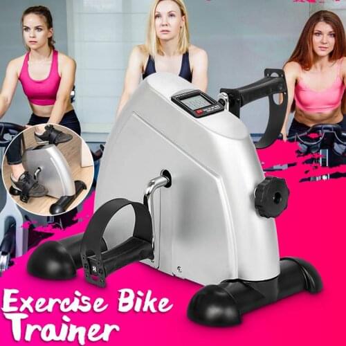 Mini Bicycle Trainer Pedal Exercise Bike Arm/Leg Physical Therapy Cycle Fitness Equipment LED Display Home Exercise Gym Peddler