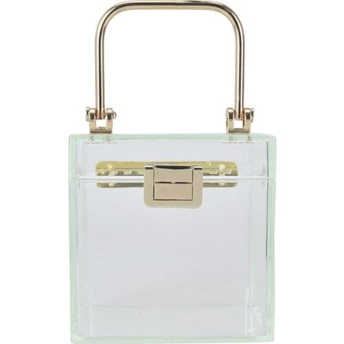 Fashion Clear Acrylic Womens Handbag Designer Transparent Clutch Evening Party Bags for Women 2021 Female Bag Purses Summer New