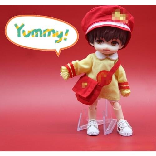 New 16cm BJD Ob11 Doll Clothes Uncle M Cosplay French Fries Suit 1/12 Doll House GSC Obitsiu 11 Universal Accessory Kawaii DIY