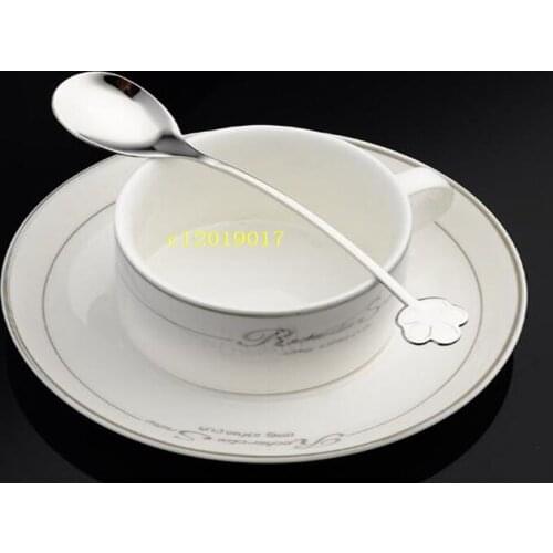 The new 304 stainless steel spoon cherry blossom coffee spoon ice cream spoon wedding gift