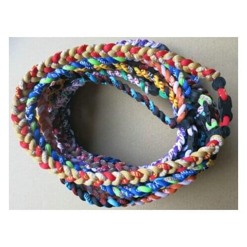 Wholesale - Titanium & Germanium 3 rope tornado Necklace Healthy Triple Necklaces