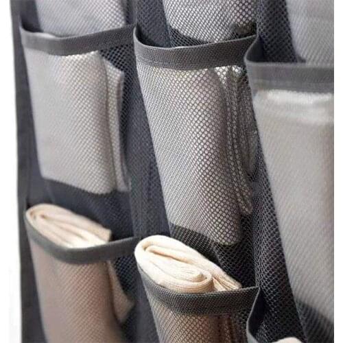 PC 24 Mesh Pockets Bra Underwear Hanging Storage Organiser Divider Underwear Storage Bag Double-sided Storage Basket