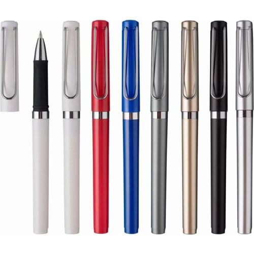 Qone 500 pcs/lot, Hight-quality gel pen carbon office advertising black 0.5mm water pen stationery for Office/School/Bank