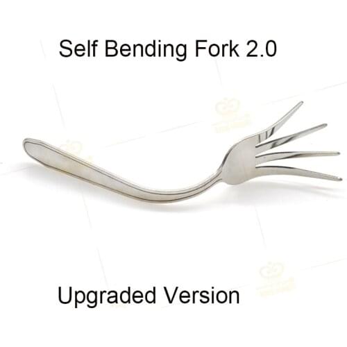 Self Bending Fork 2.0 (Upgraded Version) Mentalism Magic Tricks Gimmick Close-Up Street Stage Magic Props Comedy Accessories