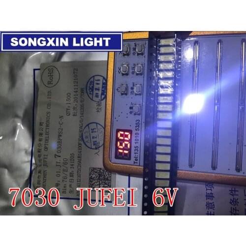 3000pcs LED Backlight TV LED 7030 LED Backlight High Power 1W 6V 110LM Cool white For JUFEI LED LCD TV Backlight Application