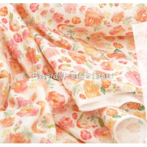 High quality imported plain cotton fabric, digital printing manual DIY, clothing dress baby clothes fabric cotton 90cmx110cm