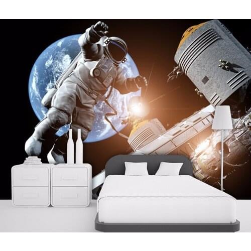 Star spacecraft 3D universe wallpaper murals modern living room sofa TV background Custom Size
