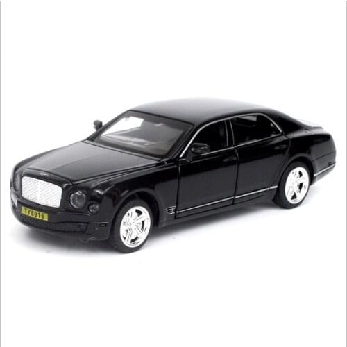 1: 32 simulation childrens cross-country toy car Bentley three box domineering alloy car model childrens holiday gift black