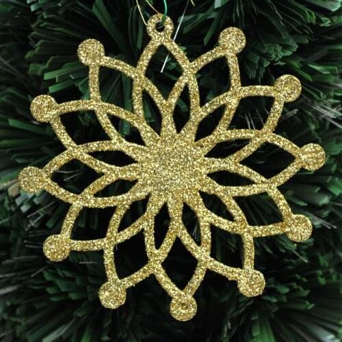 1 PC Gold powder Colorful flower Christmas tree decorations 12X12MM Xmas tree present adornments DIY party product accessories