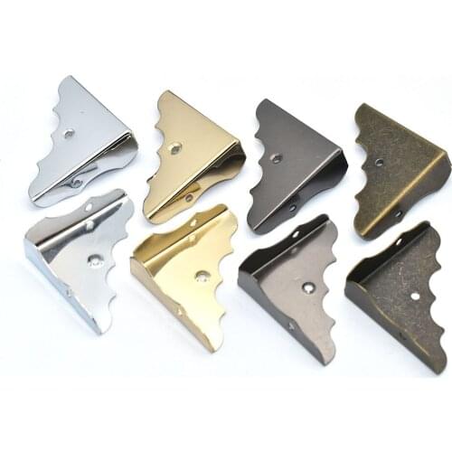 Metal Box Corner Protector Decorative Corner Brackets Edge Safety Guard for Jewelry Box Wooden Case 12pcs