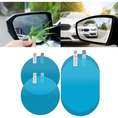 2PCS Car Rain Film Rear View Mirror Protective Film Anti Fog Rainproof Waterproof Mirror Window Clear Film Protector Car Sticker