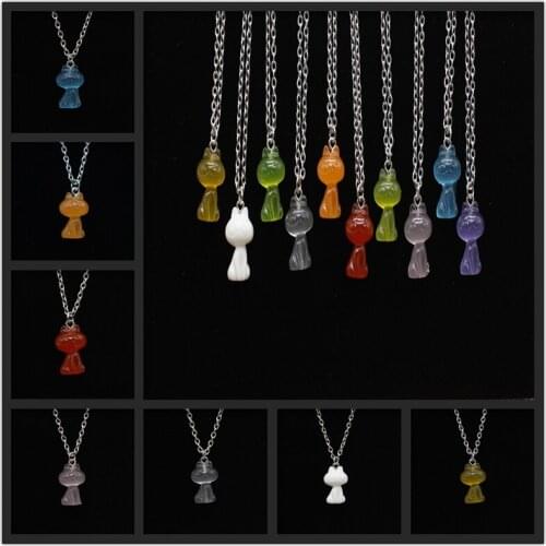 2020 New Fashion Color Transparent Candy Color Plastic Fox Pendant Jewelry Necklace