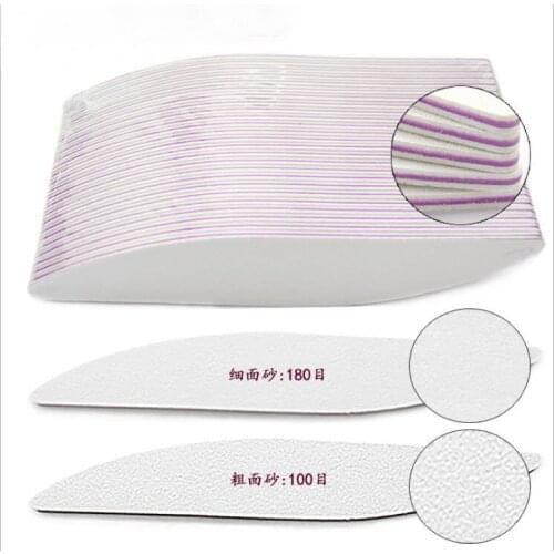 25 pcs/lot high quality salon nail file white emery board nail art tool manicure tool professional nail file 100/180