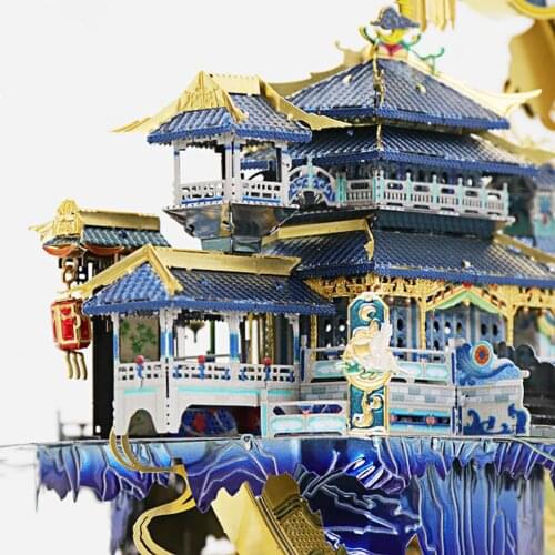 3D Metal Puzzle Moon Palace model kits DIY Laser Cut Assemble Jigsaw For kids educational toys for children gift