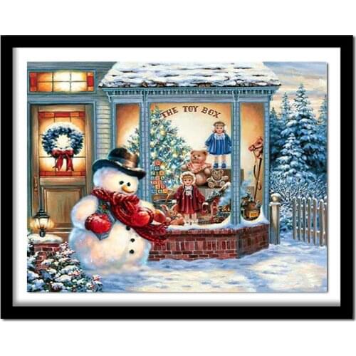 Diamond Embroidery Santa Christmas Tree DIY Diamond Painting Cross Stitch Picture Rhinestones Full Square Diamond RS370