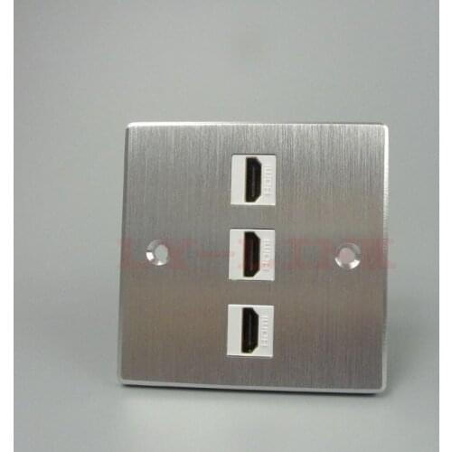 Aluminum wall plate with 3 X HDMI and support DIY