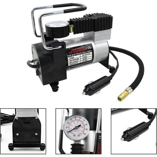 New 100PSI Super Flow DC 12V Metal Air Compressor Tyre Inflator Car Air Pump Vehicle Pump Electric Pressure Gauge Drop Shipping
