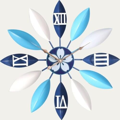 Large Living Room Wall Clocks Modern Design Luxury Art Leaves Creative Watch Wall Kitchen Bedroom Reloj Mural Decor Clocks ZB5WC