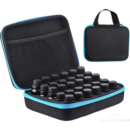 Essential Oil Case 30 Bottles 5ML10ML 15ML Perfume Oil Essential Oil Box Travel Portable Carrying Holder Nail Polish Storage Bag