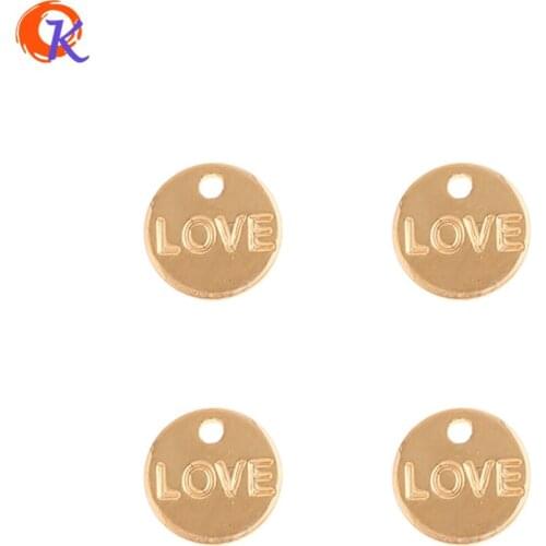 Cordial Design 100Pcs 9*9MM Jewelry Accessories/Charms/Coin Shape/Genuine Gold Plating/DIY Making/Hand Made/Earring Findings