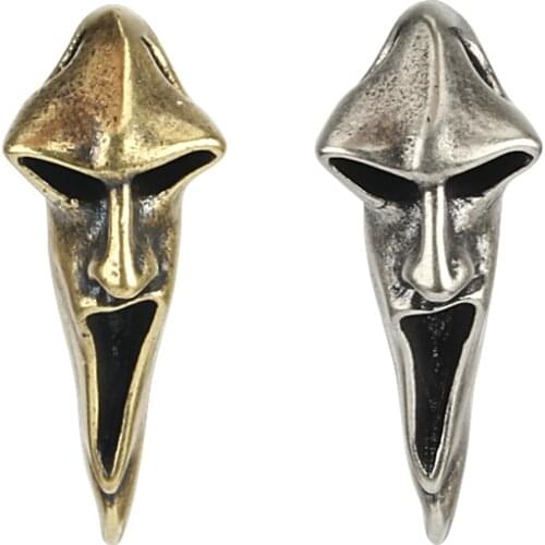 DIY Exaggerated Skull Copper Knife Beads Brass Skull Paracord Beads Key Rings Pendant Accessories