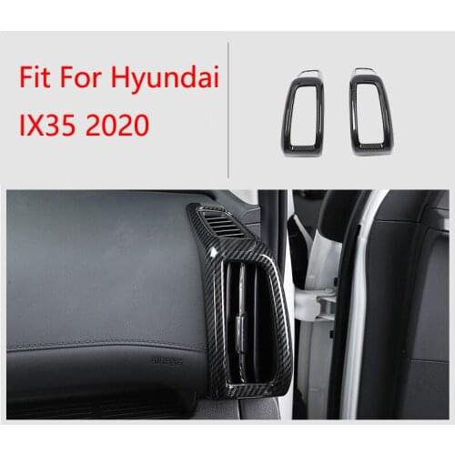 For Hyundai IX35 2020 Car Styling Front Seat A/C Air Outlet Vent Panel Cover Trim Frame Sticker Interior Accessories