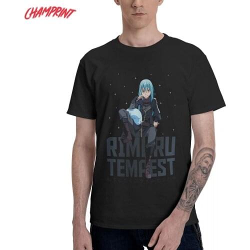 Rimuru Tempest That Time I Got Reincarnated As A Slime T Shirts for Men Cotton T-Shirt Anime Tees Short Sleeve Tops Original