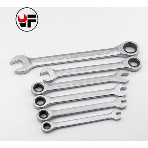 YOFE 8,10,12,13,14,17mm Ratchet Handle Wrench Quick Metric Universal Spanner CR-V Matt Combination Wrench Set Auto Repair Tools