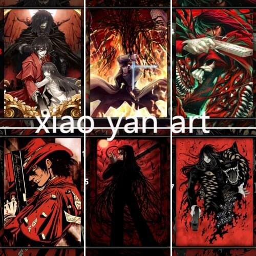 Hellsing Alucard Diamond Painting Diamond Inlaid Diamond Mosaic Diamond Embroidery Cross Stitch Kits Home Decoration