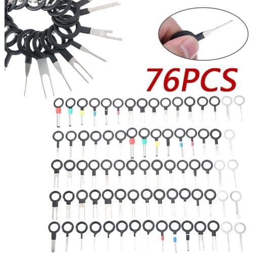 Remove Tool 76pcs/Set Auto Car Plug Circuit Board Wire Harness Terminal Removal Tool Pick Connector Crimp Pin Back Needle Parts