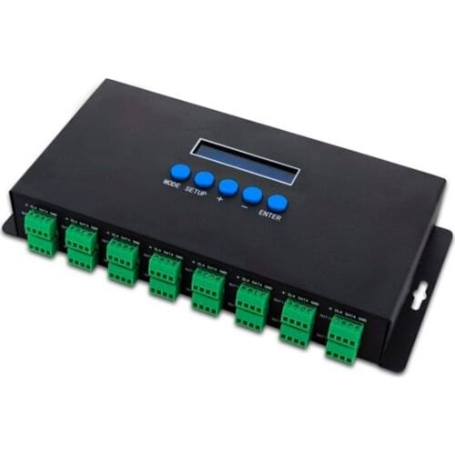 BC-216 Artnet to SPI/DMX pixel light controller;Eternet protocol input;340pixels*16CH+ two ports(2X512 Channels)output