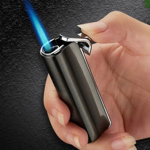 Metal Windproof 1300 C Blue Flame Fire Lighter Butane Torch Lighter Jet Turbo Gas Lighter Smoking Accessories Gadgets for Men