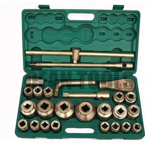1/2" Socket Set,9pcs 10-24mm 1/2" 200mm handle bent ,non sparking wrench