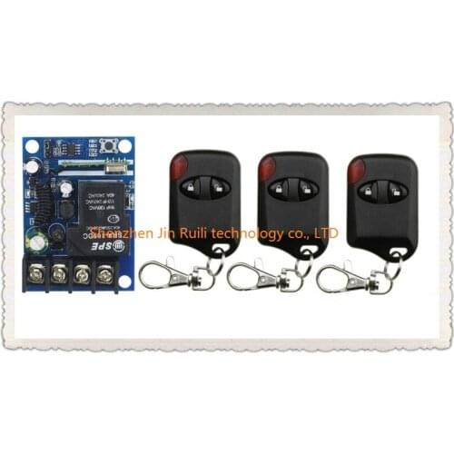 New DC12--48V 12V 24V 36V 48V 1CH 10A RF Wireless Remote Control Switch System teleswitch 3*cat eye Transmitter + 1 *Receiver