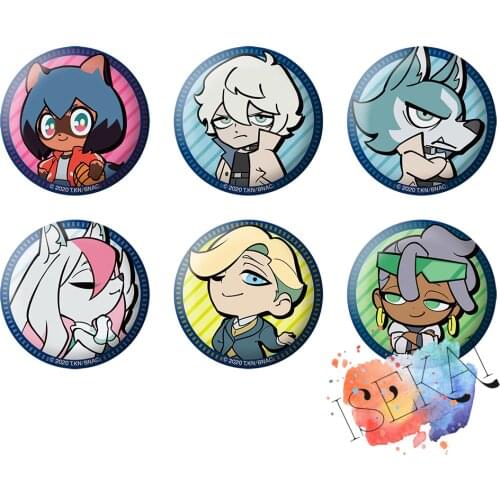 BRAND NEW ANIMAL Anime Badge Kagemori Michiru OGAMI SHIROU Marie Itami Alan Sylvasta BNA Metal Badge Brooch Pins