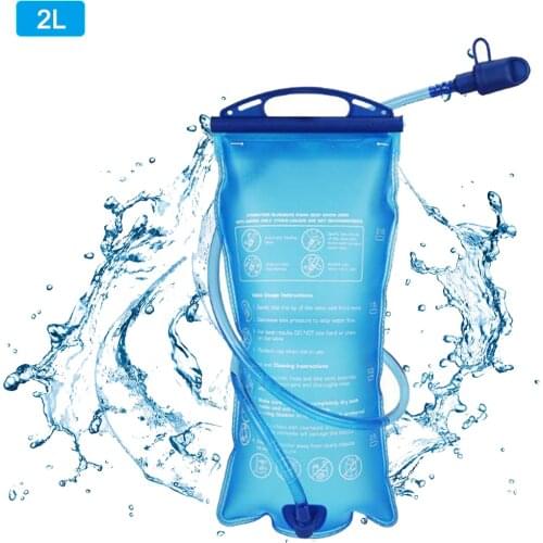 Portable TPU Water Bag 2L Hydration System Bladder Backpack Camping Hiking Climbing Cycling Foldable Drinking Bags