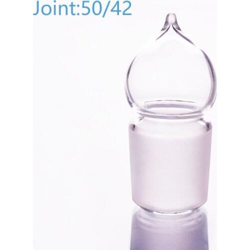 Transparent / brown glass stopper,Glass hollow plug,Joint 50/42,Grinding ball plug,Hollow plunger