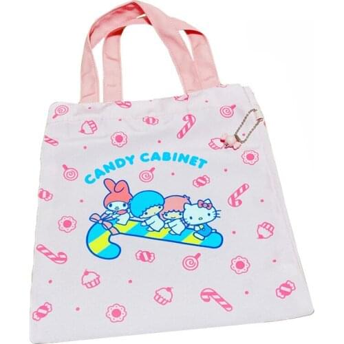 Cute Candy Pink Handbags Cartoon Kawaii Top Handle Bag Small Hand Bags Women Kids Lunch Bags for Girls School