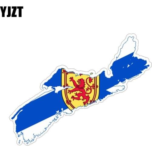 YJZT 14.5CM*4.8CM Personality Car Styling Nova Scotia Canada Map Reflective Car Sticker Body Decal 6-2050