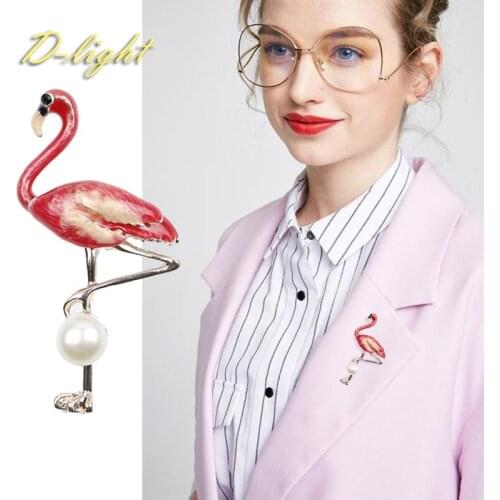 Tandsen Flamingo Brooches For Clothes