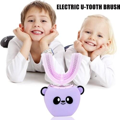 U Shaped Ultrasonic Toothbrush Electric Smart 360 Degree 3 Modes Teeth Cleaner for Household Personal Teeth Health Care
