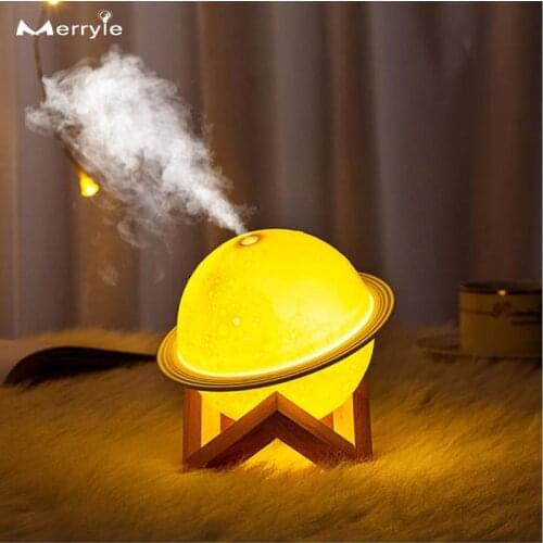 3Colors Moon Humidifier Night Lamp Home Decor Touch Switch Table Night Lamp for Bedroom Office Car Air Conditioner Humidifier