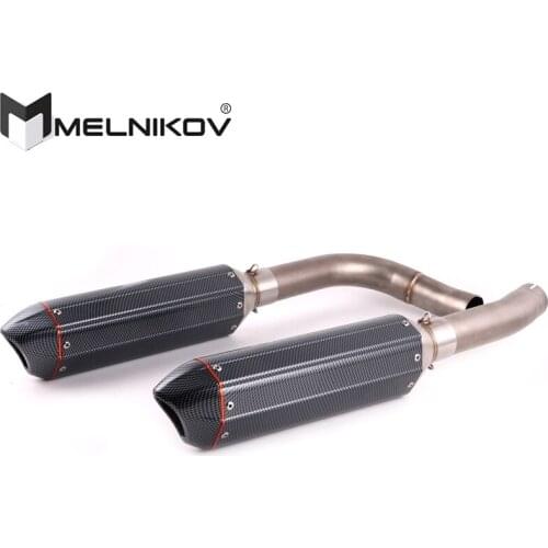Motorcycle Exhaust Muffler Escape Middle Link Contact Pipe Slip On For Yamaha YZF-R1 R1 R1000 2009 to 2014 Exhaust