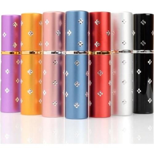 Top Quality 10ml Aluminum Perfume Bottle Refillable Glass Atomizer Fragrance Spray Packing Container LX3496